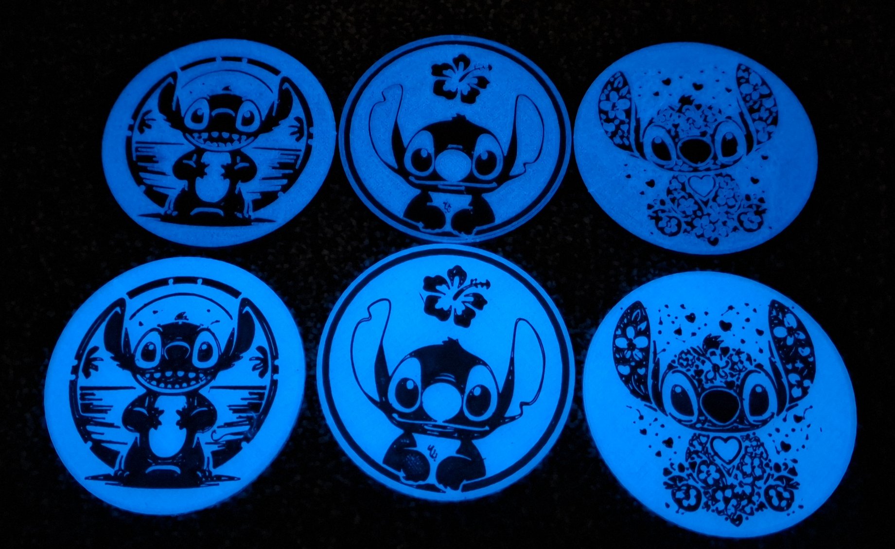 Stitch Fan Art Coasters / small round signs