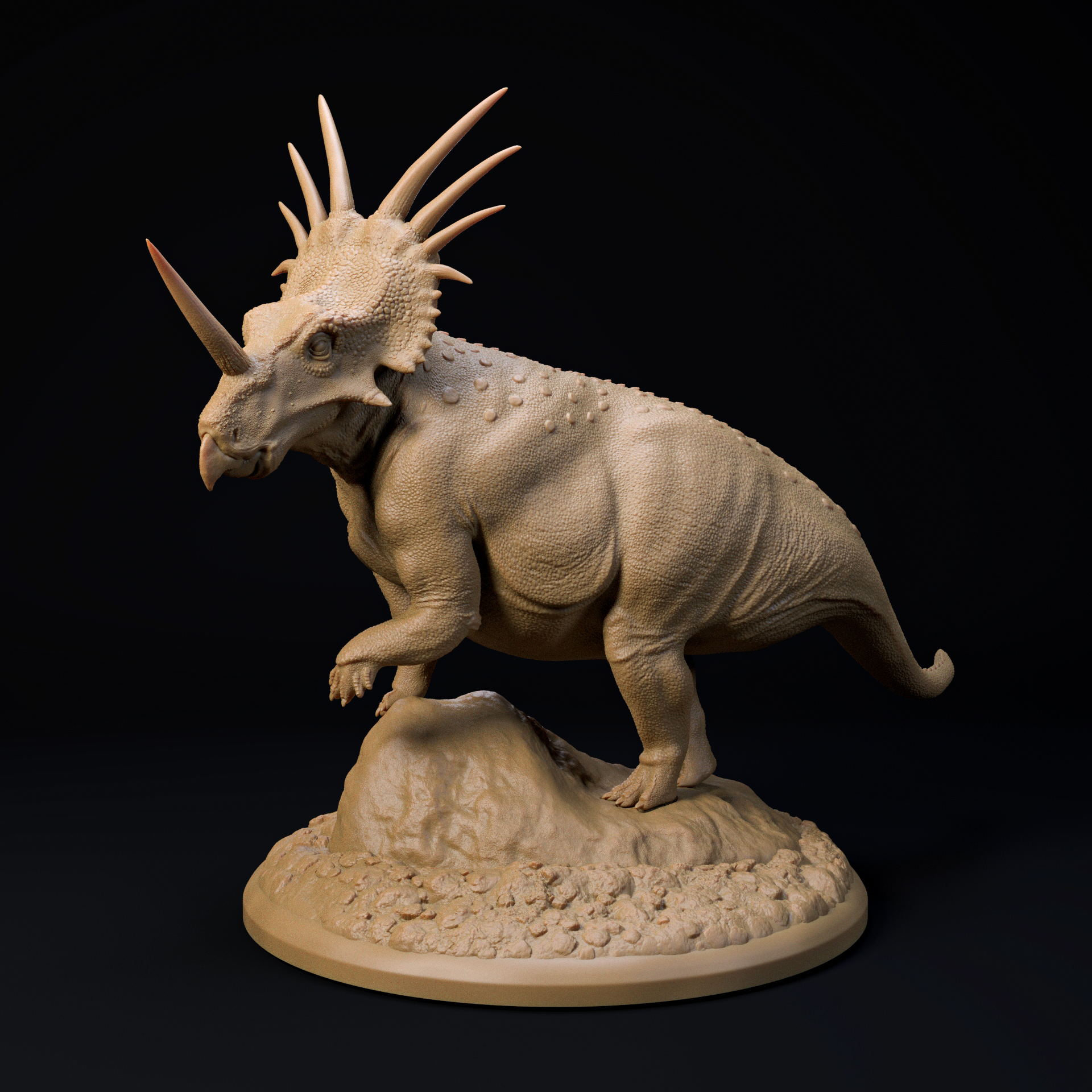 Styracosaurus 32mm scale pre-supported dinosaur
