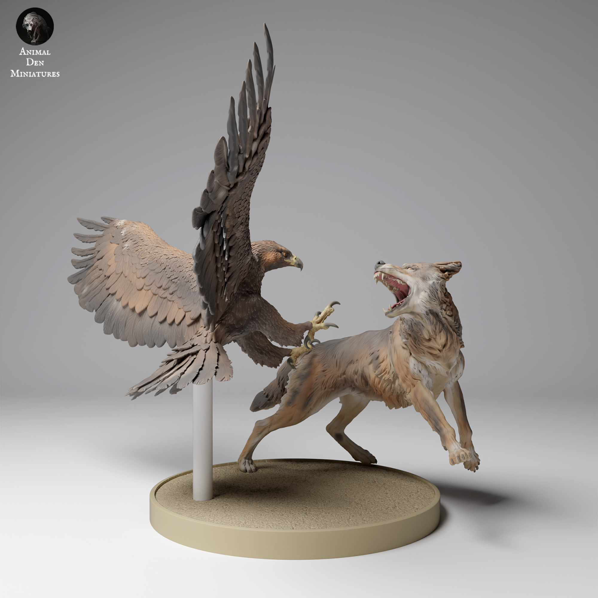 Golden Eagle vs Mongolian Wolf
