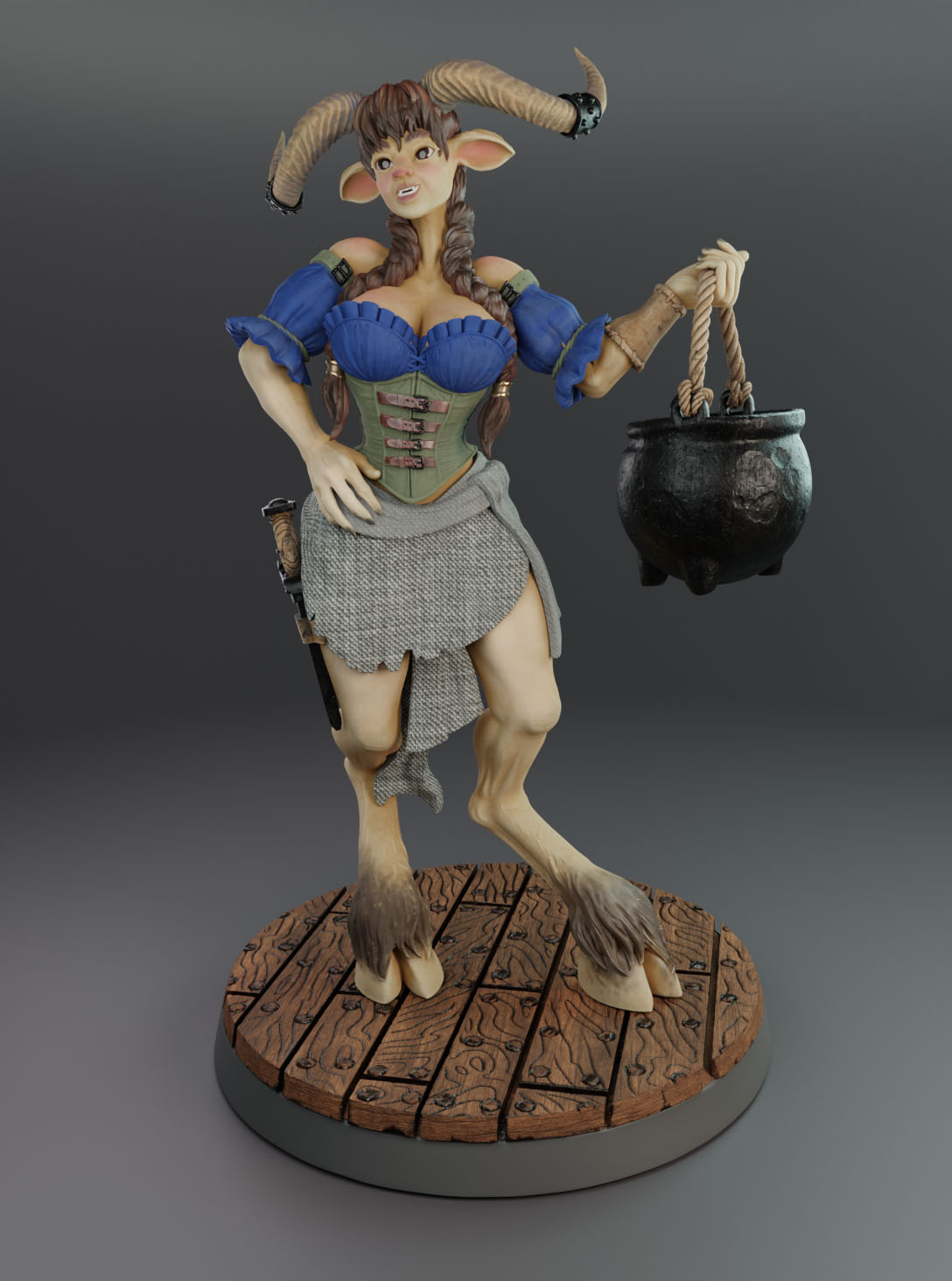 Minotauress Chef /from the Fantasy Barmaid Collection
