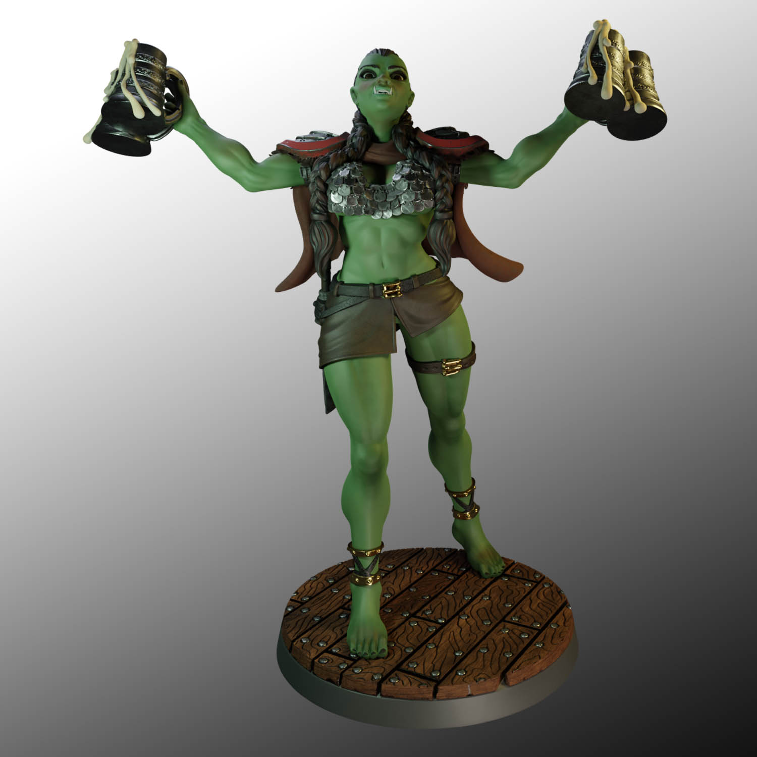 Half Orc Barmaid/from the Fantasy Barmaid Collection