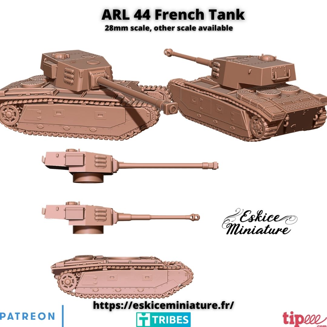 ARL44 French tank - 28mm