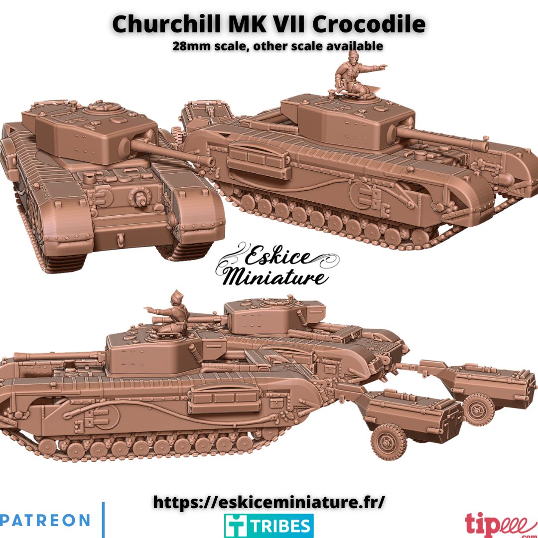 Churchill MKVII Crocodile - 28mm