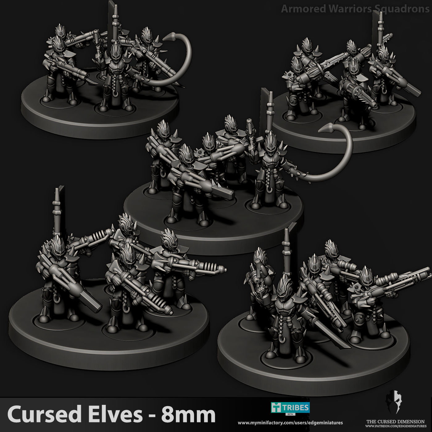 Armored Warriors - Cursed Elves - 8mm