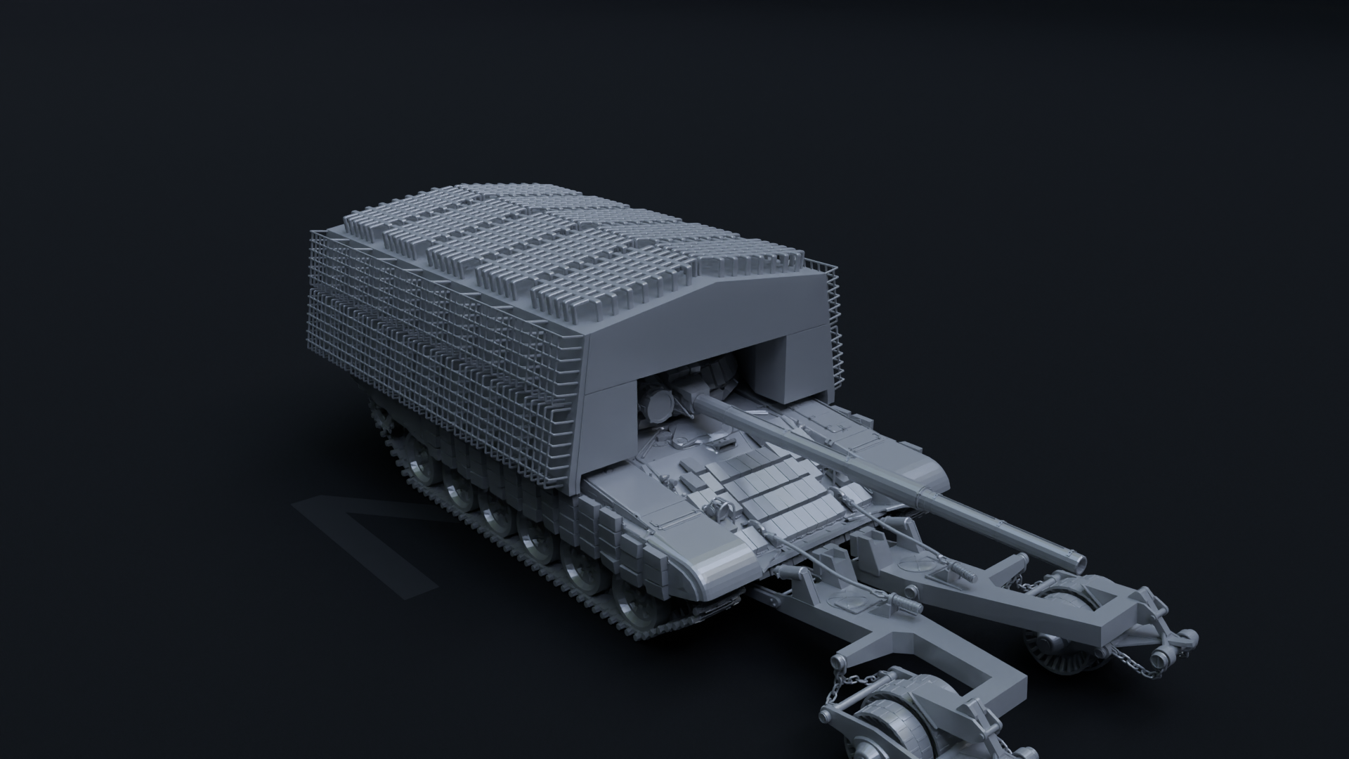 Russian T72B KMT 7 Turtle tank