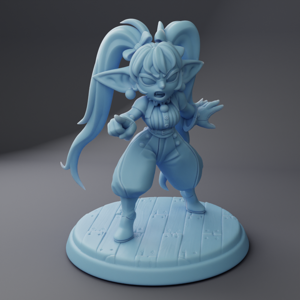 Prissy, Robo Golem Maker ( Female Goblin Artificer / Alchemist / NPC )