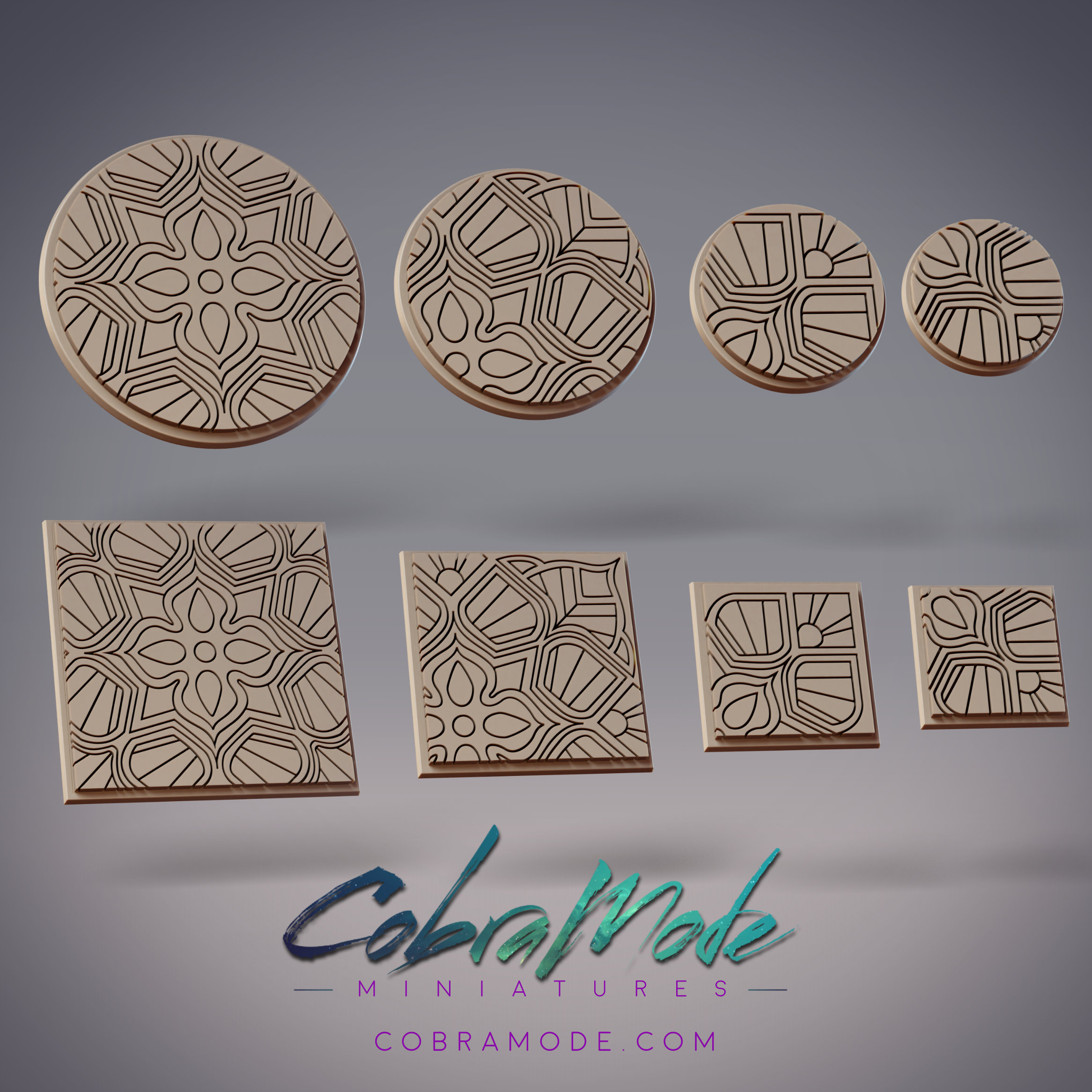 Gilt Floor Base Pack (8pcs) - Round and Square Versions
