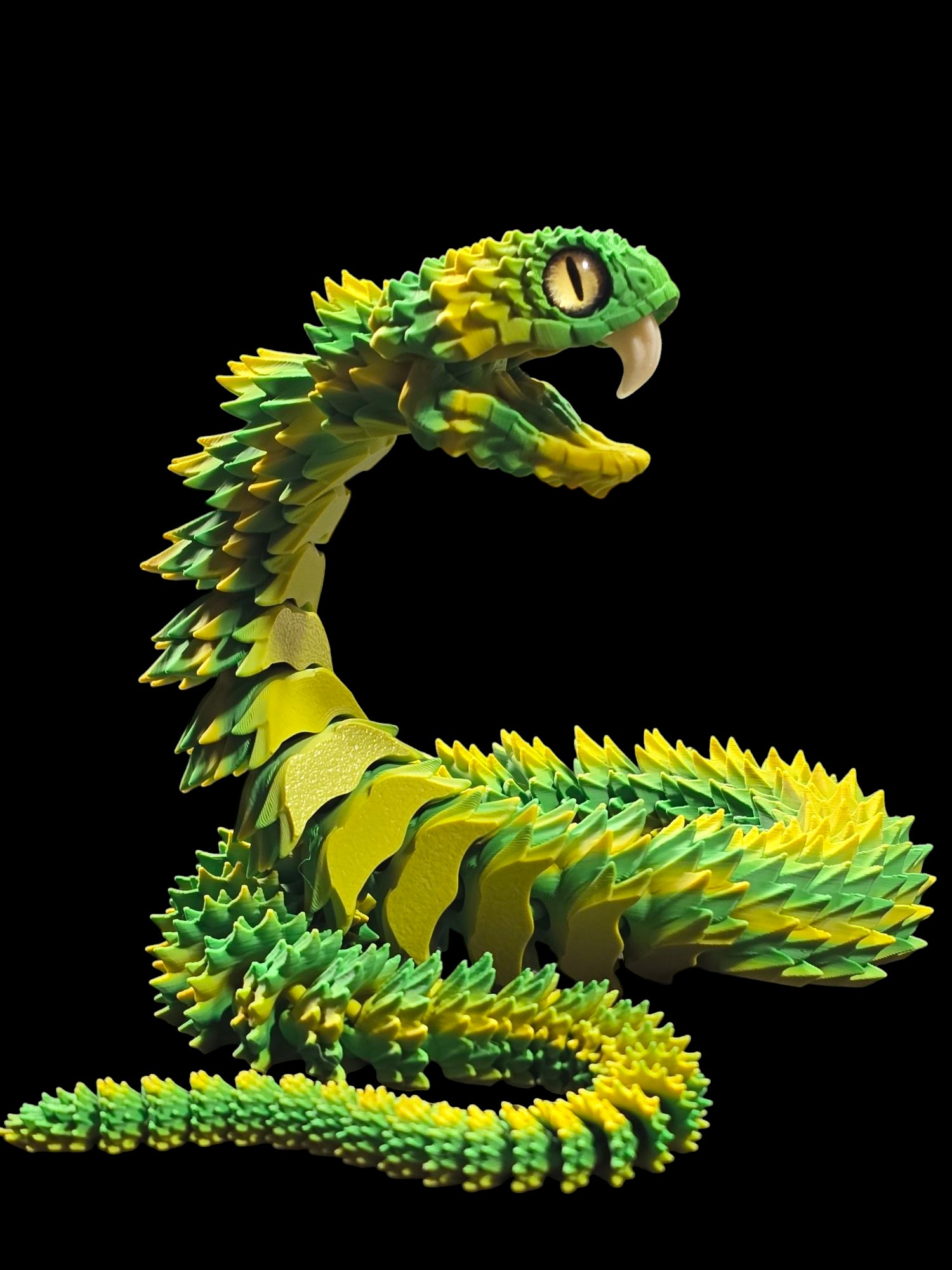 Bush Viper - Glass Eyed Articulated Dragon Snake