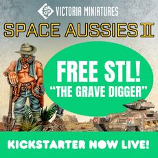 Space Aussies "Grave Digger" Free STL 3D model