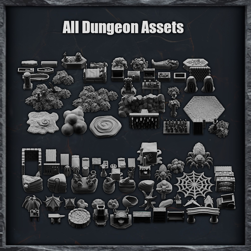 Exclusive Dungeon Crawl Starter Kit STL Product Bundle by Hexworld