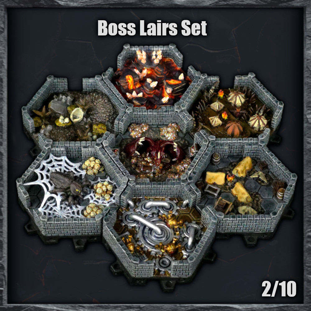 Exclusive Dungeon Crawl Starter Kit STL Product Bundle by Hexworld