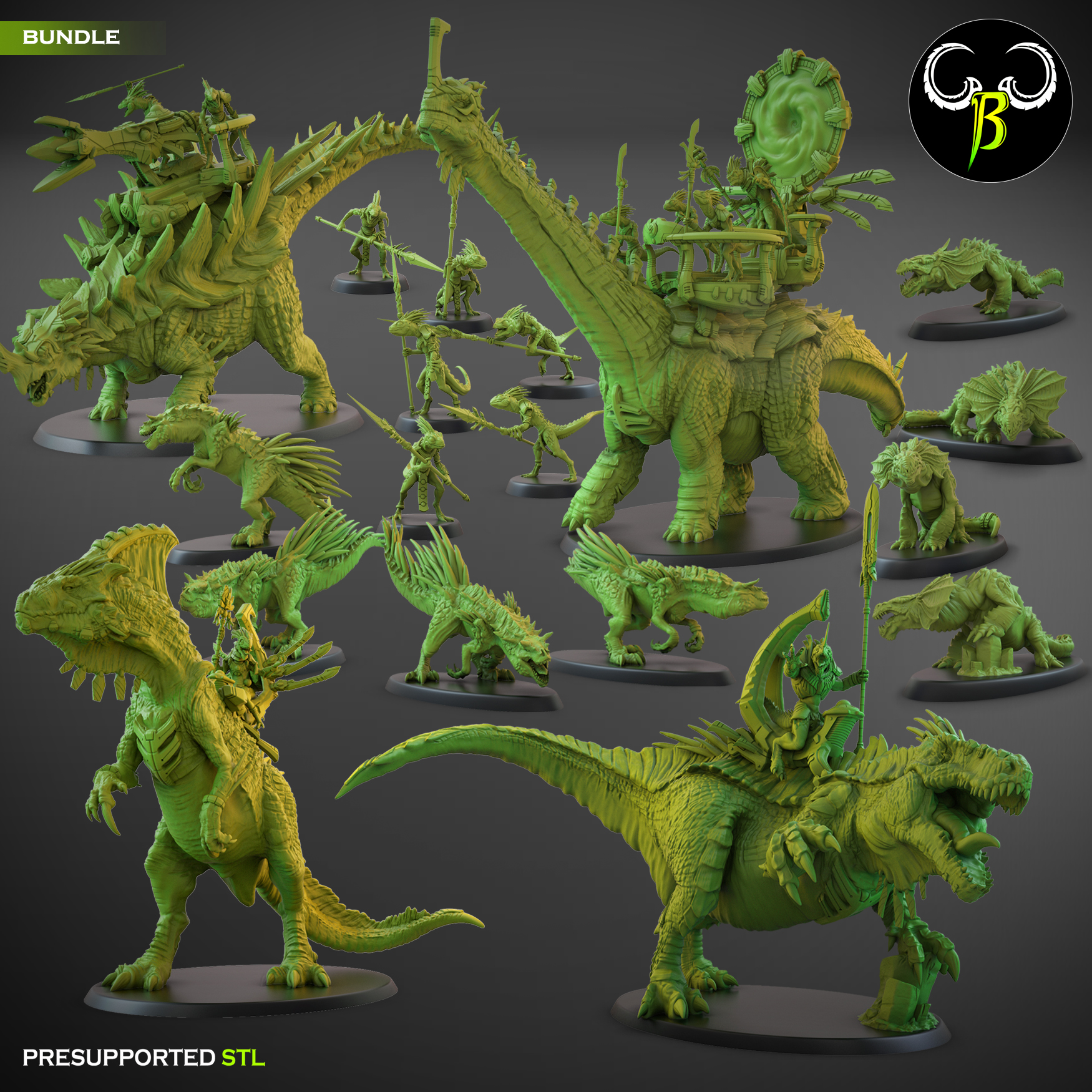 Exclusive STARSCALES : Warbeasts Host STL Product Bundle by ...