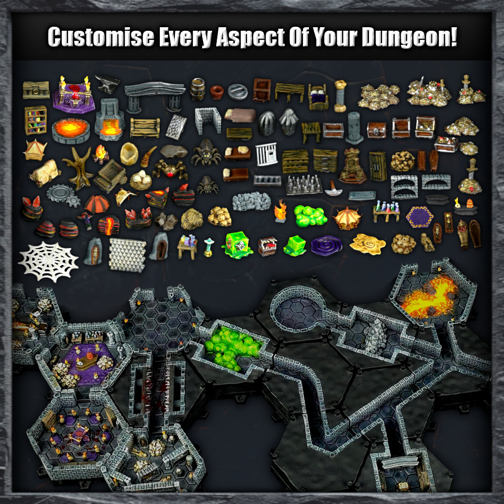 Exclusive Dungeon Crawl Starter Kit STL Product Bundle by Hexworld