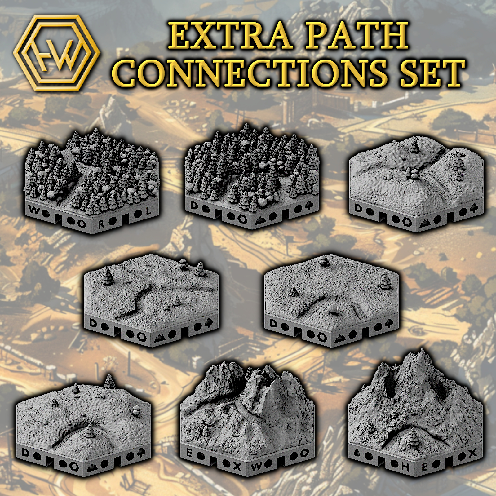Exclusive Fantasy World-Building Starter Kit STL Product Bundle by Hexworld