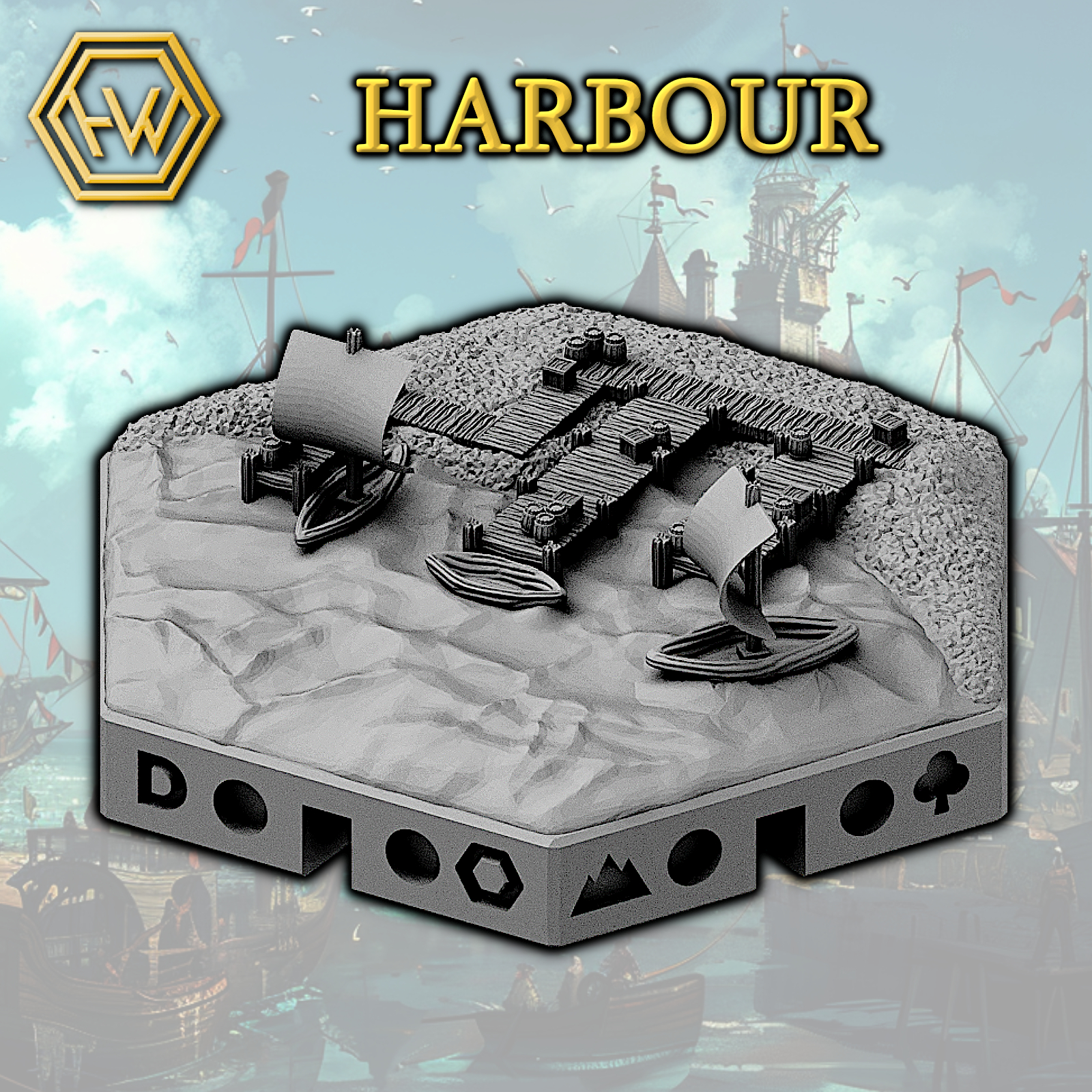 Exclusive Fantasy World-Building Starter Kit STL Product Bundle by Hexworld