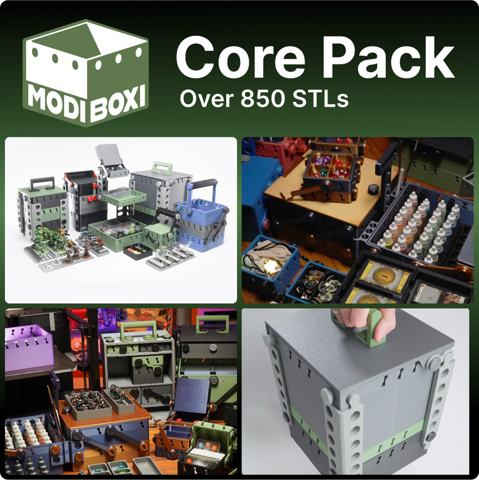 Exclusive Modi Boxi Core Pack Bundle: Storage For Gamers. STL Product ...