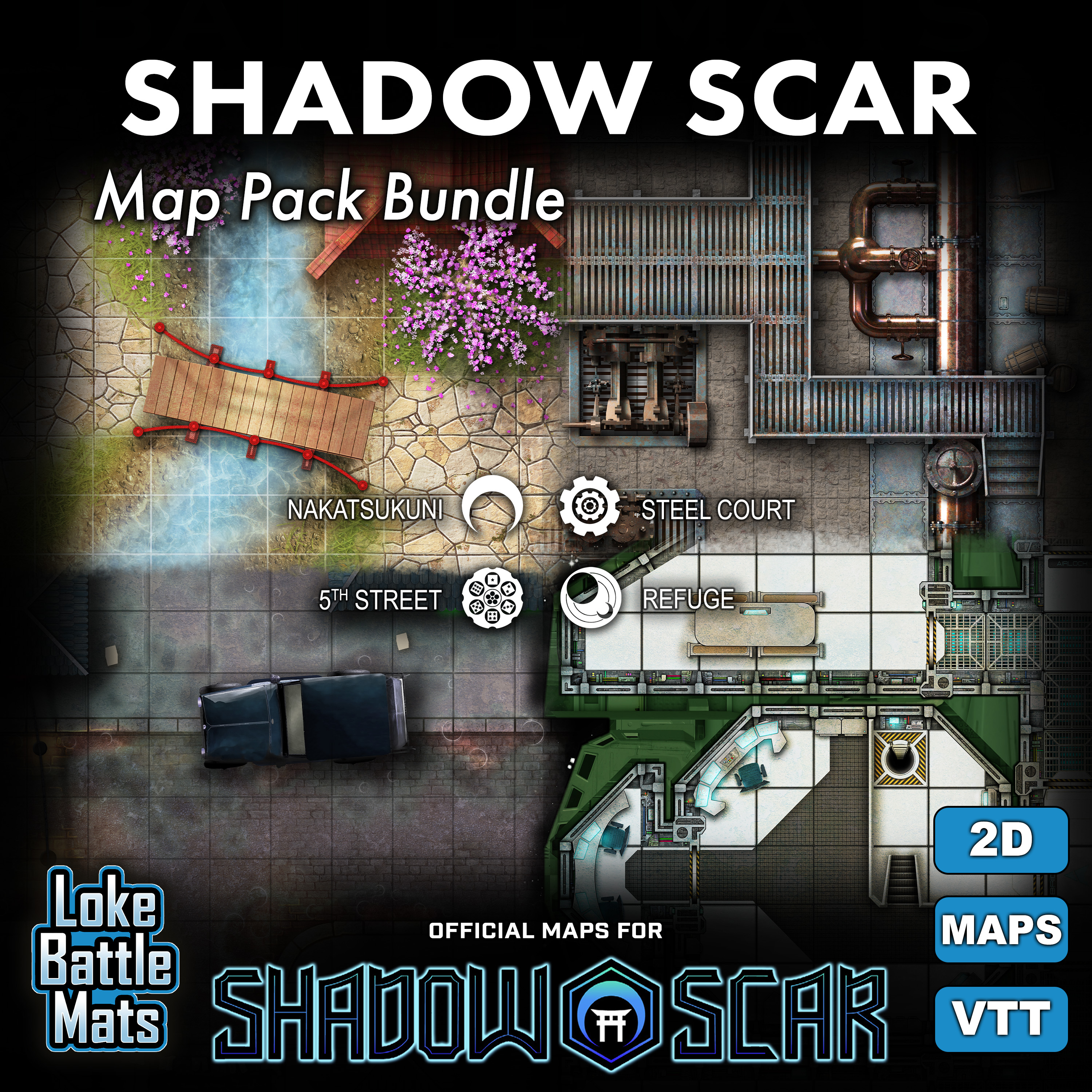 Exclusive Shadow Scar Map Bundle STL Product Bundle by Loke Battle Mats