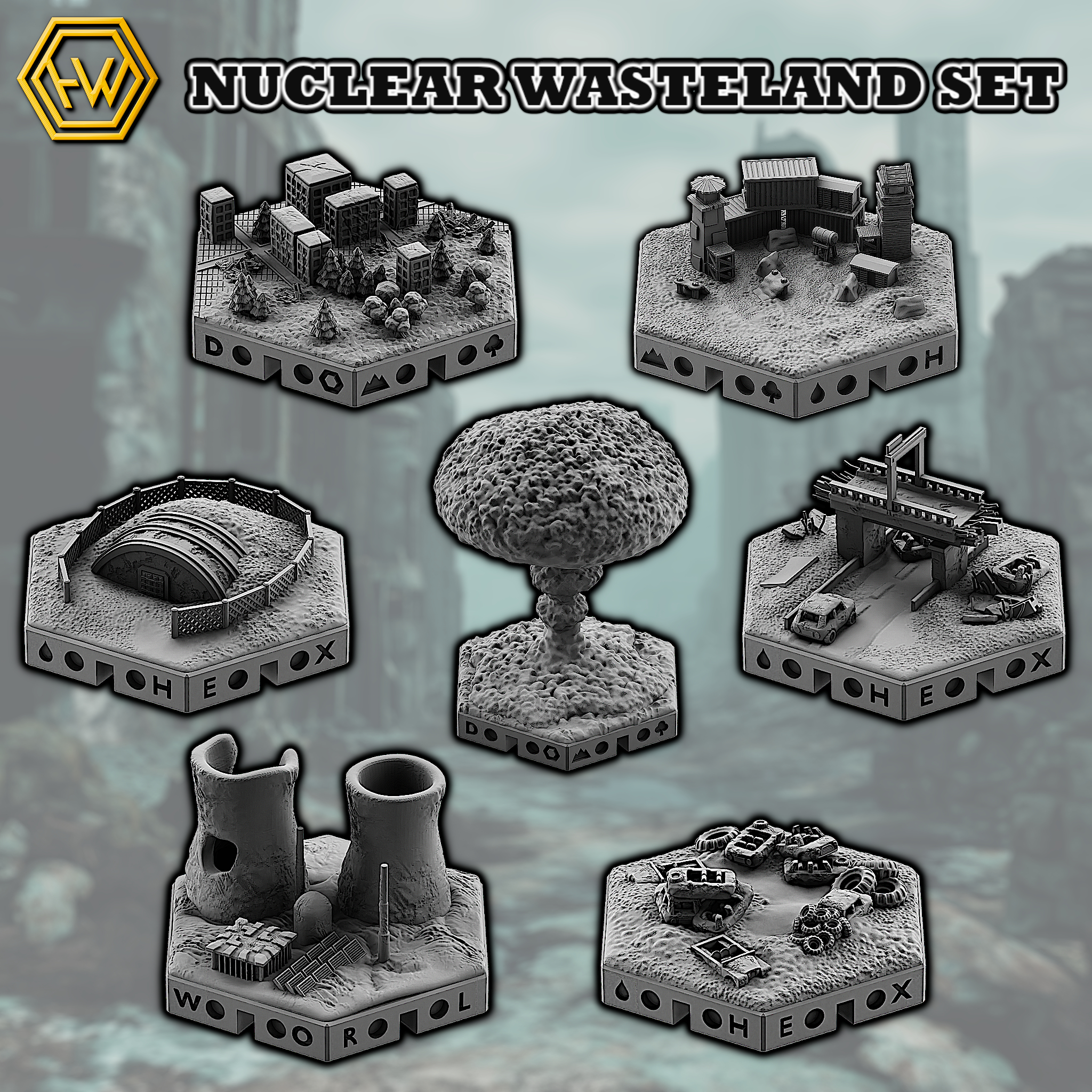 Exclusive Sci Fi World Building Starter Kit STL Product Bundle by Hexworld