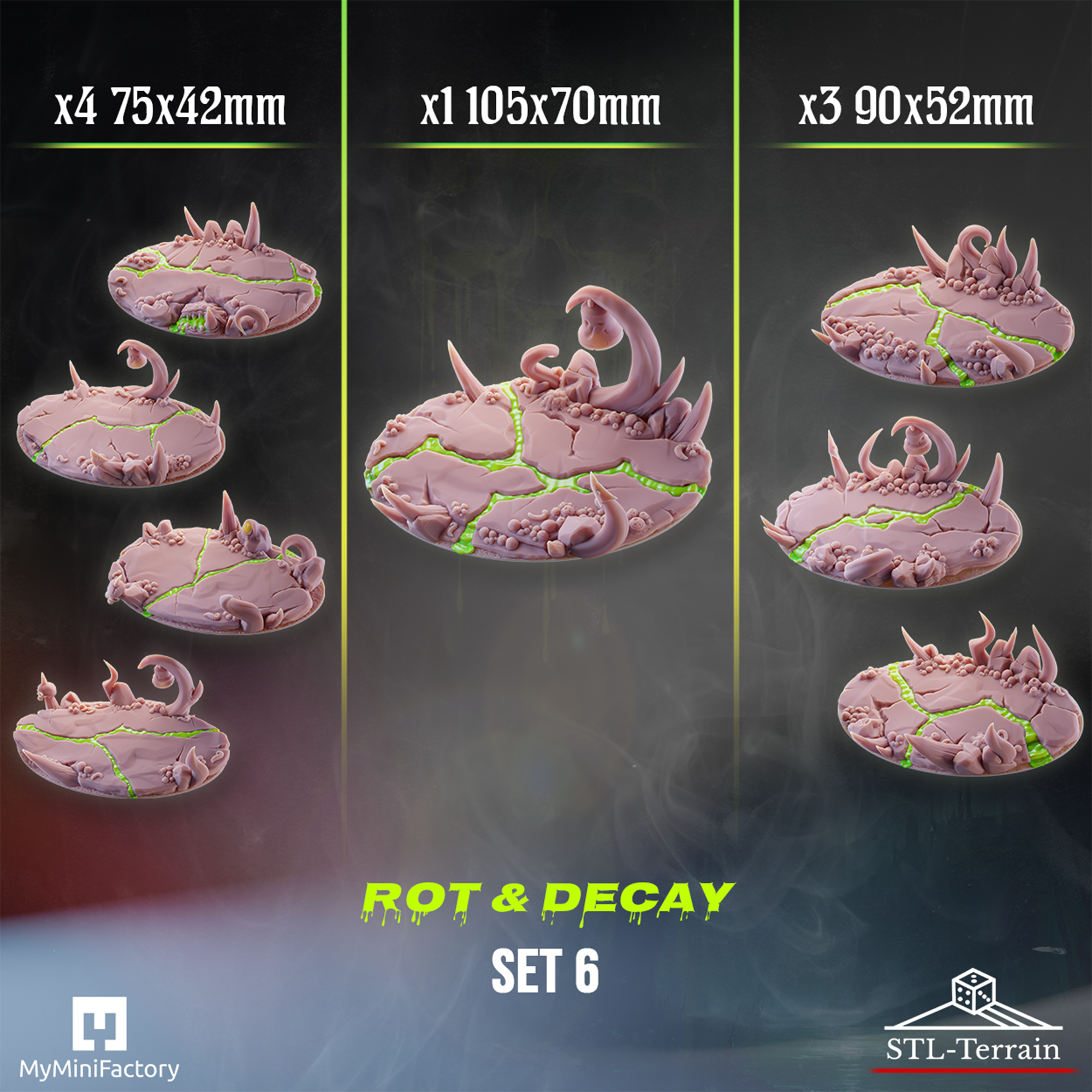 Exclusive Rot & Decay Base Toppers [FULL BUNDLE] STL Product Bundle by ...