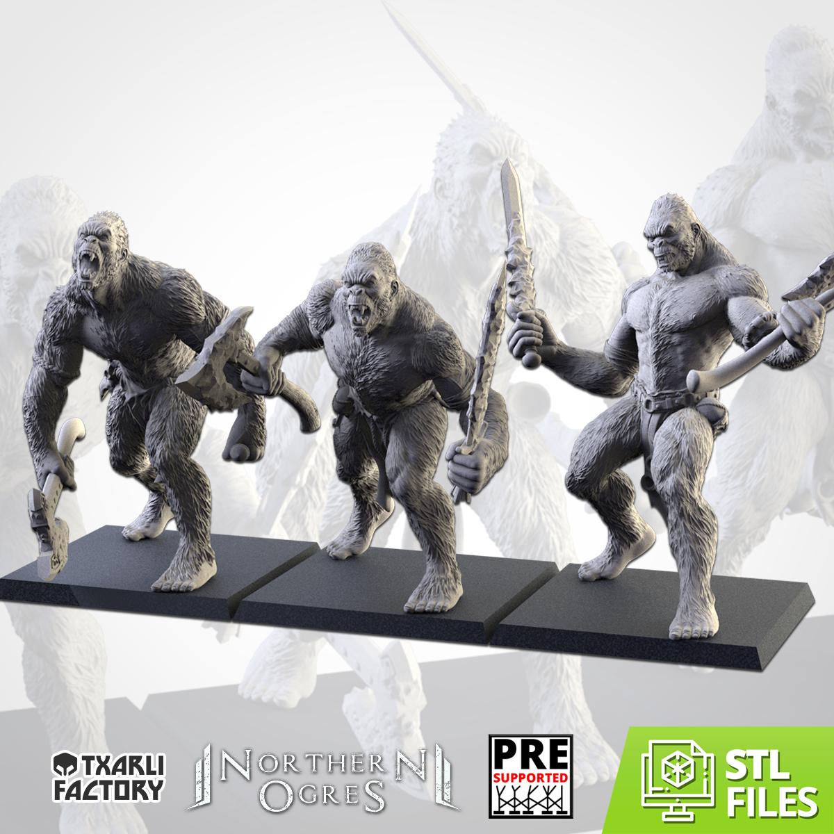 廃盤未開封品NORTH CRAFT AIR OGRE 85 SSP 激レア Exclusive Northern Ogres (Full Army) STL Product Bundle by Txarli