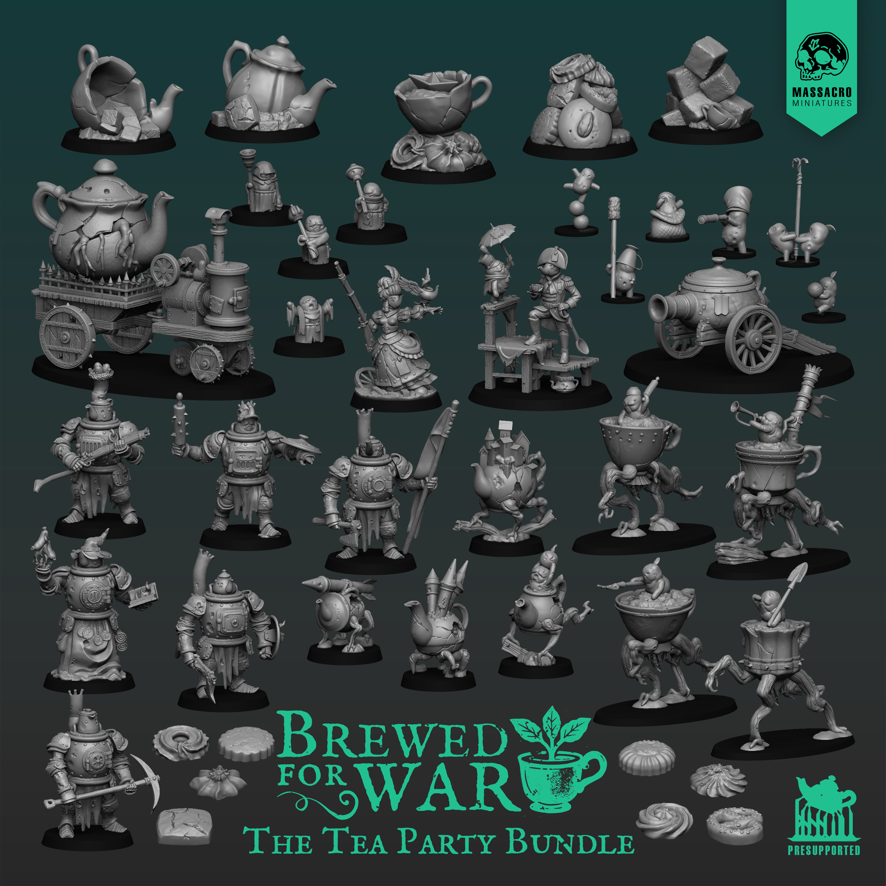 Exclusive Brewed for War | The Tea Party Bundle STL Product Bundle by ...