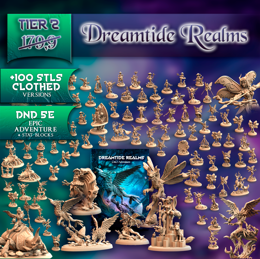 Exclusive Dreamtide Realms Complete (CLOTHED) STL Product Bundle by ...
