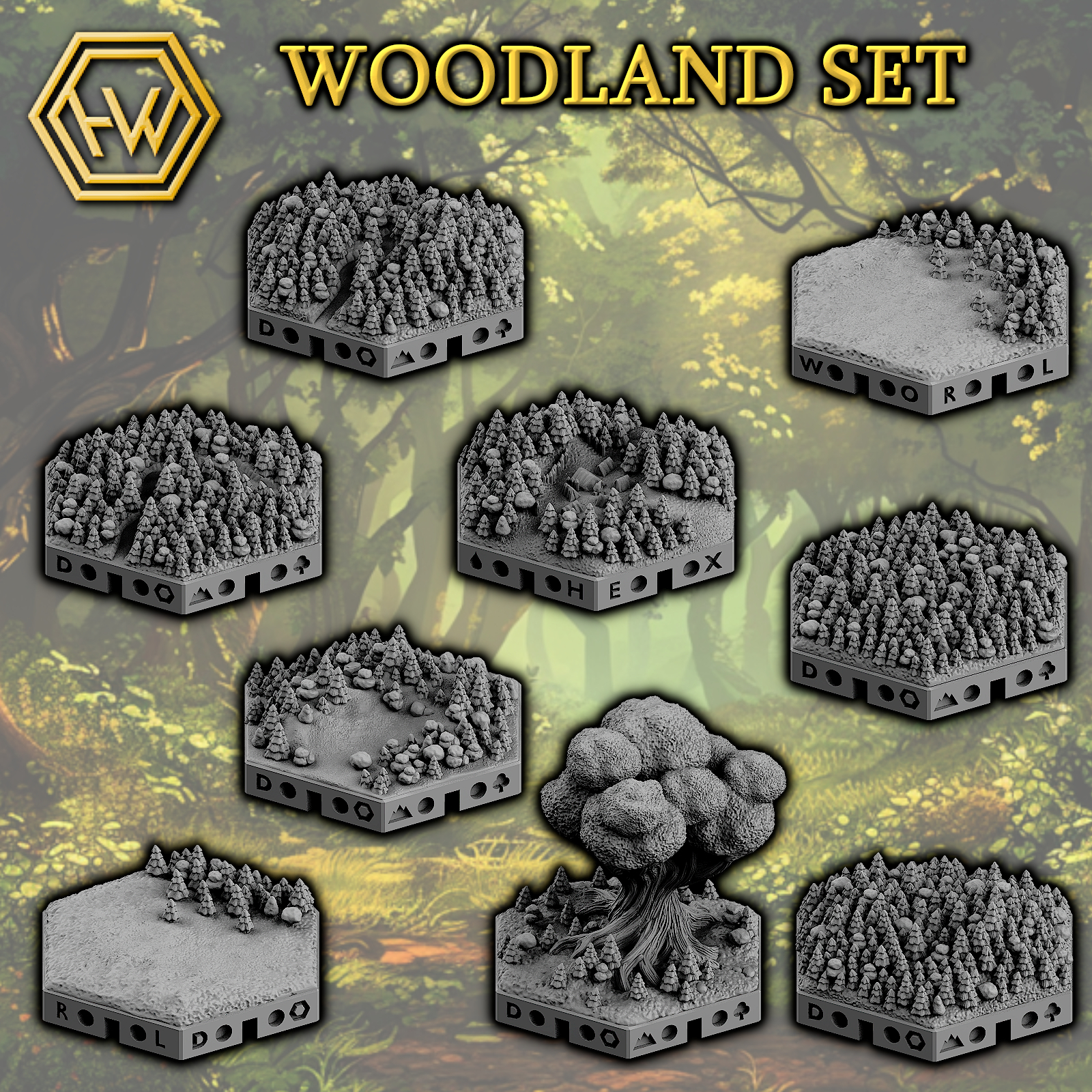Exclusive Fantasy World-Building Starter Kit STL Product Bundle by Hexworld