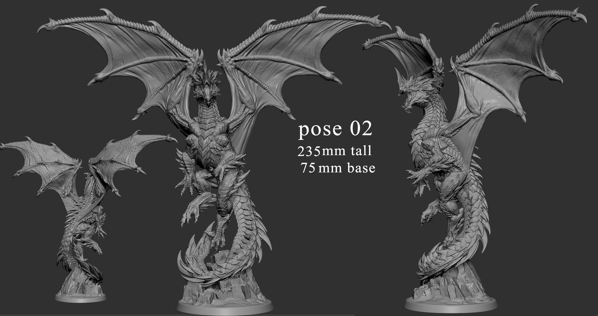 Exclusive Blue DRAGON (Young, Adolescent, Adult, Elder) (7 poses) STL