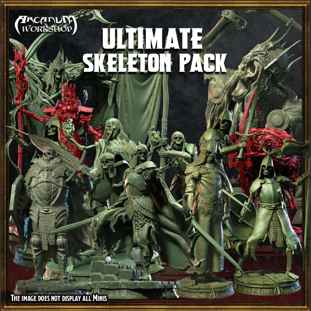 Exclusive Ultimate Skeleton Pack (20minis) STL Product Bundle by ...