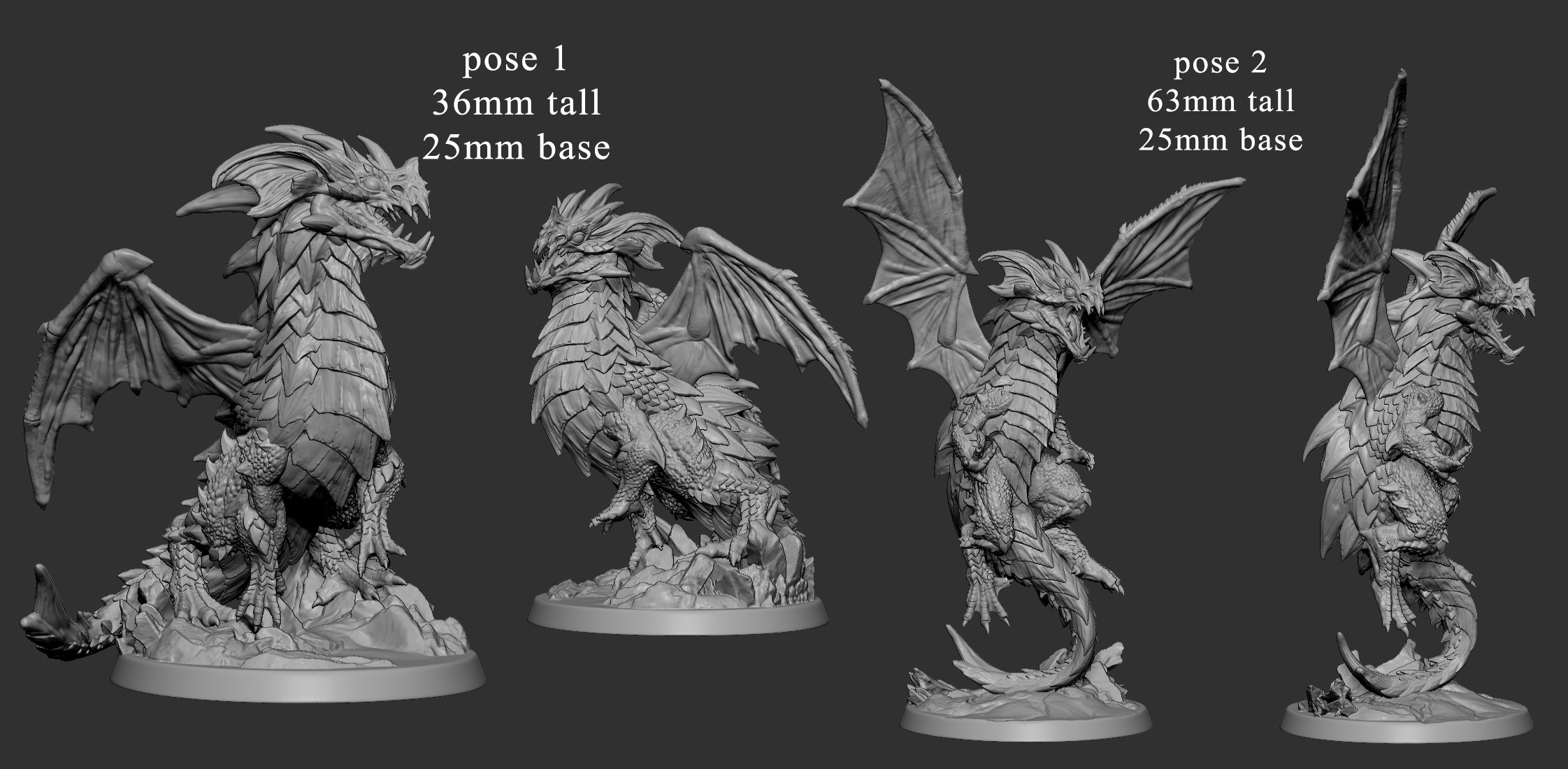 Exclusive Blue DRAGON (Young, Adolescent, Adult, Elder) (7 poses) STL